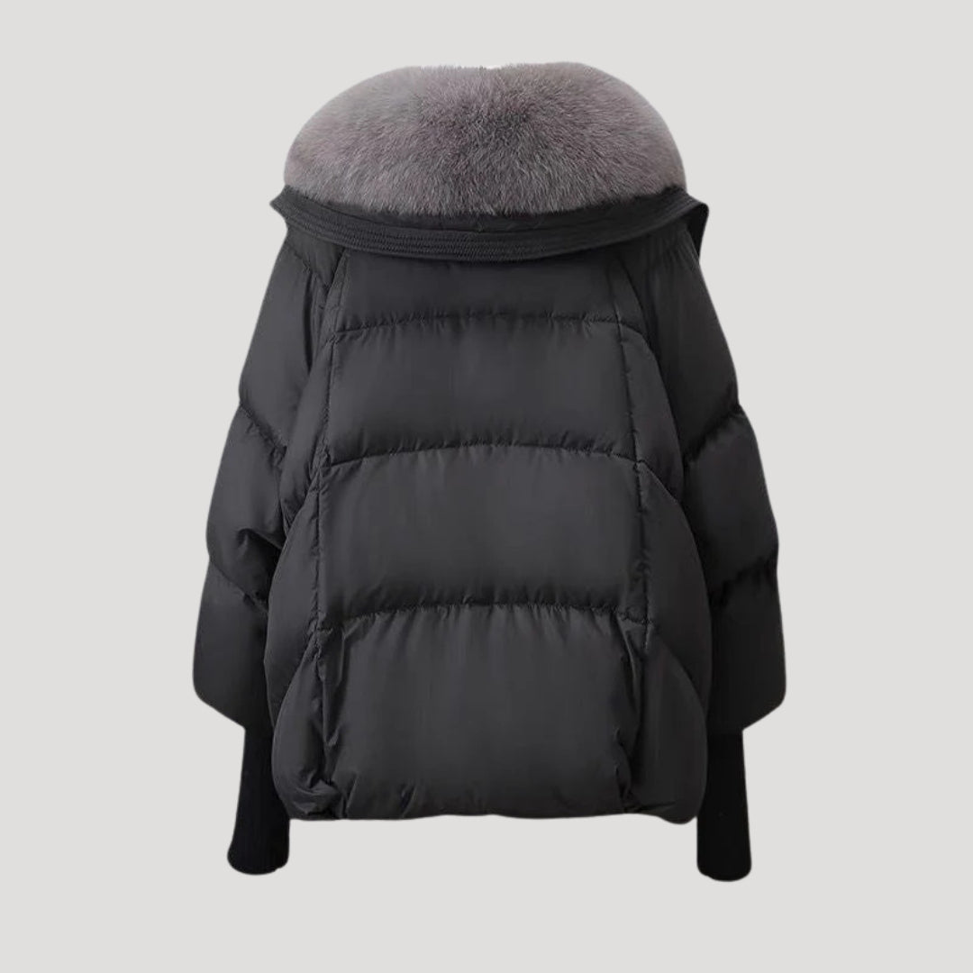 | Dam Snowman Jacka Fusk Päls Krage vinter Kappa