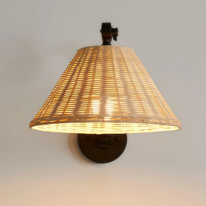 Svart Swing Arm Vägglampa Vintage Wabi-Sabi Väggljus