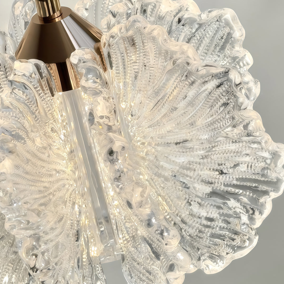 Petal Pendant Light Fransk Grädde-Stil Justerbar Taklampa