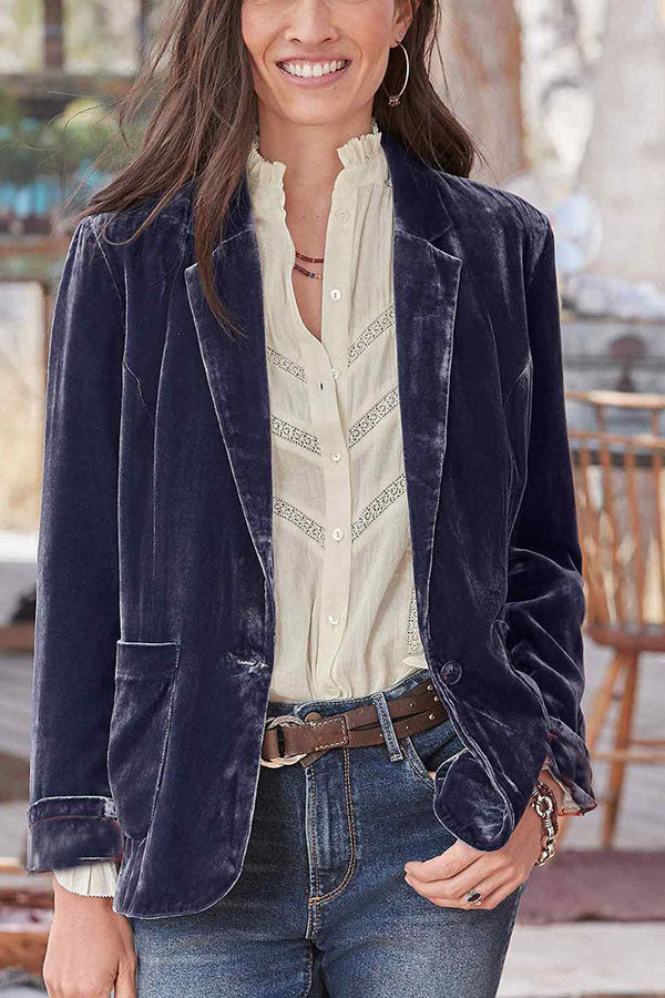 | Velvet Cropped Topp Small Blazer