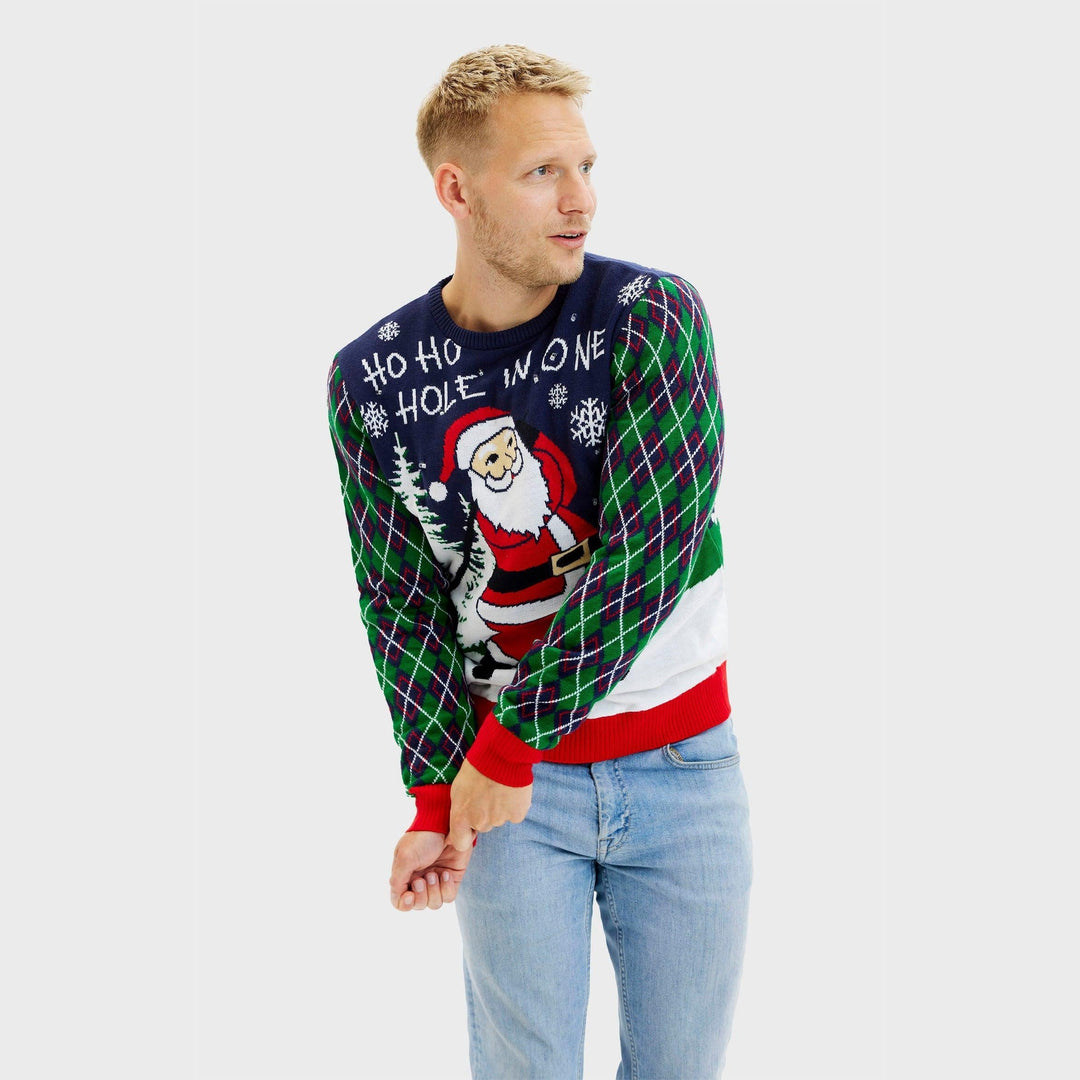 Ho Ho Hole i One Christmas Tröja Herr