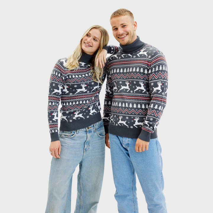 Stilren Highneck Christmas Tröja Herr