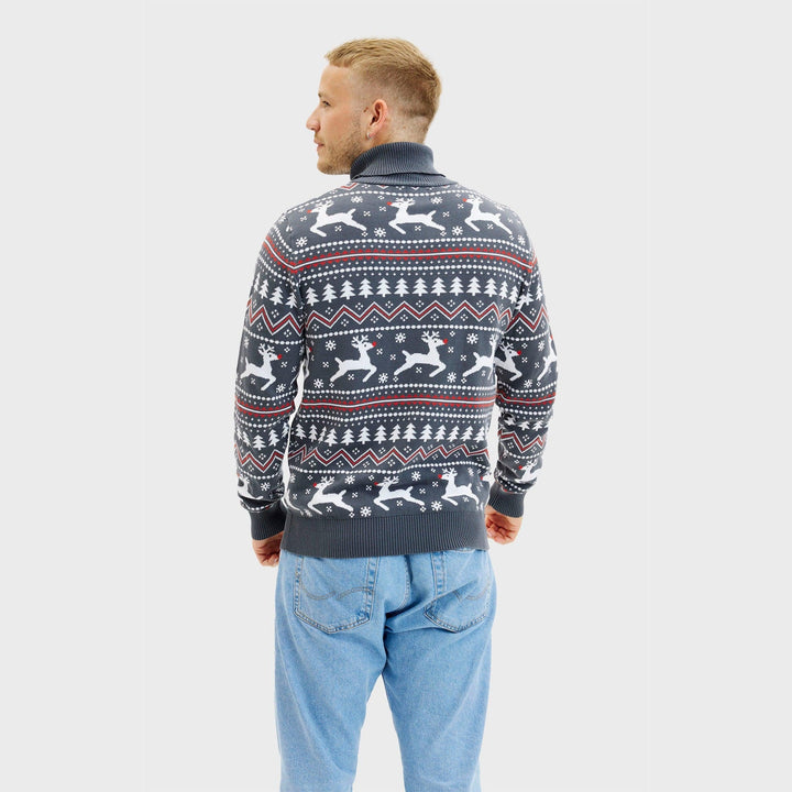 Stilren Highneck Christmas Tröja Herr