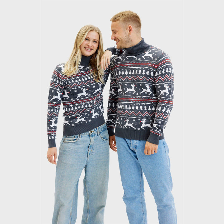 Stilren Highneck Christmas Tröja Herr