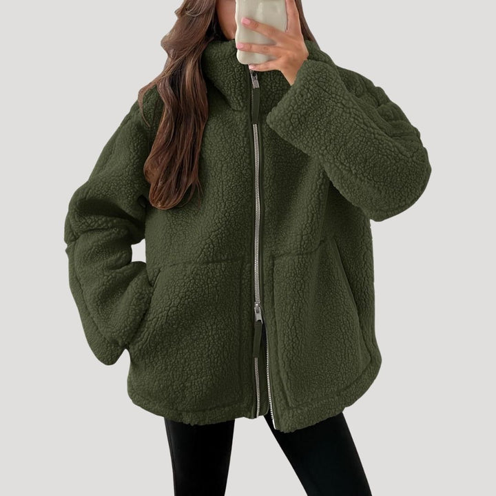 | Dam Fleece Teddy Zip-Up Fluffy vinterjacka