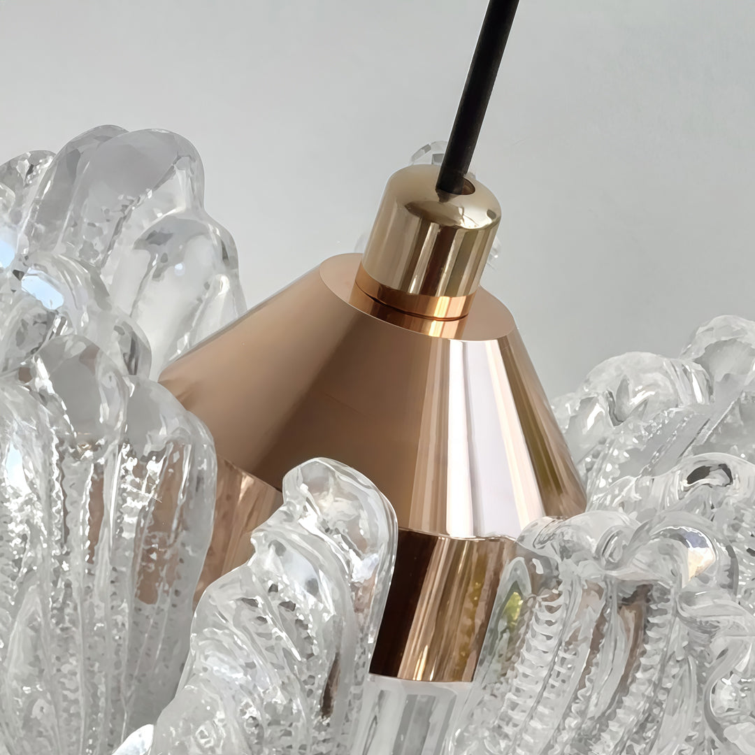 Petal Pendant Light Fransk Grädde-Stil Justerbar Taklampa