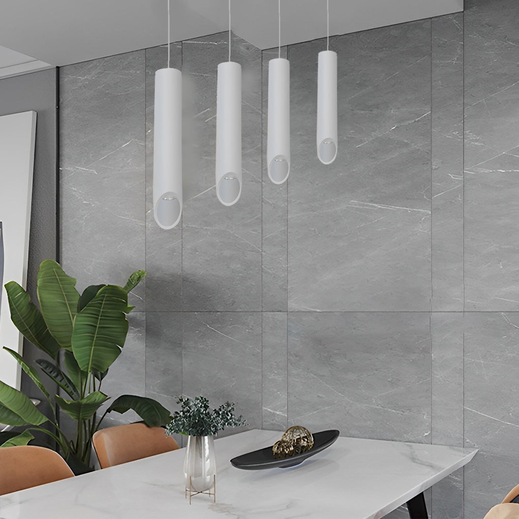 [Öppen Låda] Lång Cylindrisk Sned LED Minimalistisk Nordisk Kandelaber Hängande Lampor
