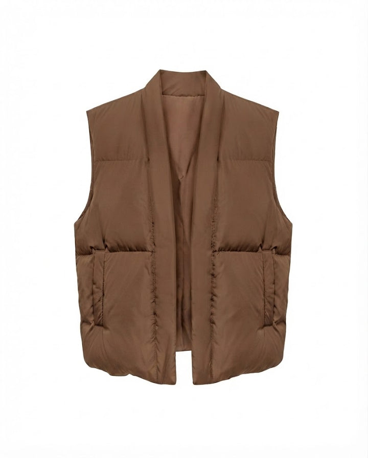 Dam Packable Lätt Quiltad Väst med Ergonomisk Shoulder Passform och Dold Two-Way Dragkedja