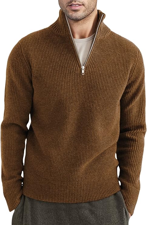 Stilren Dragkedja Tröja för Herr (italian Design)