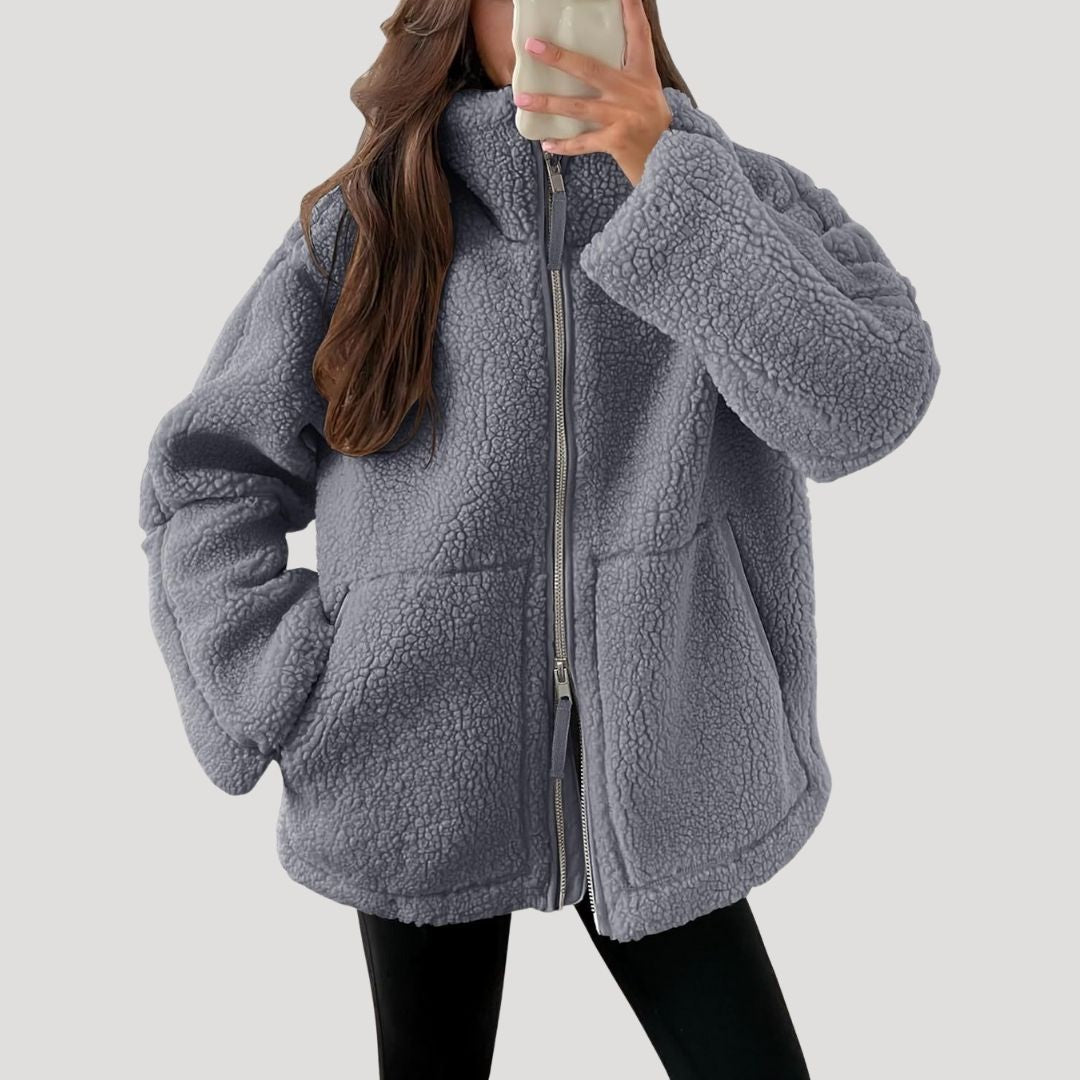 | Dam Fleece Teddy Zip-Up Fluffy vinterjacka