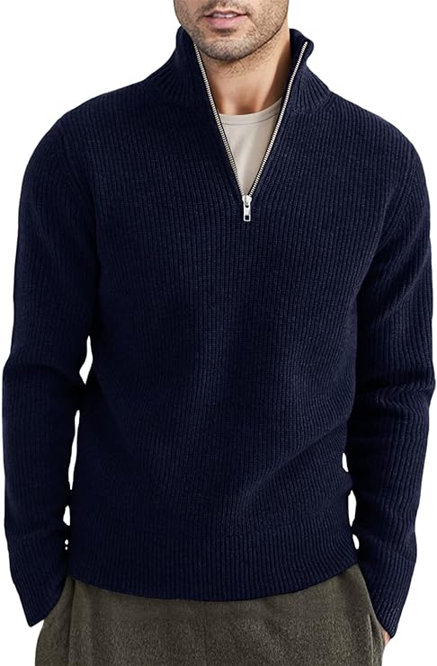 Stilren Dragkedja Tröja för Herr (italian Design)