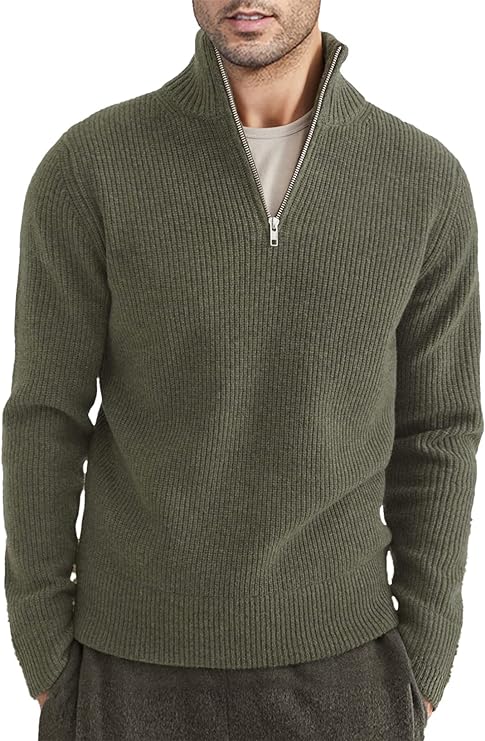 Stilren Dragkedja Tröja för Herr (italian Design)