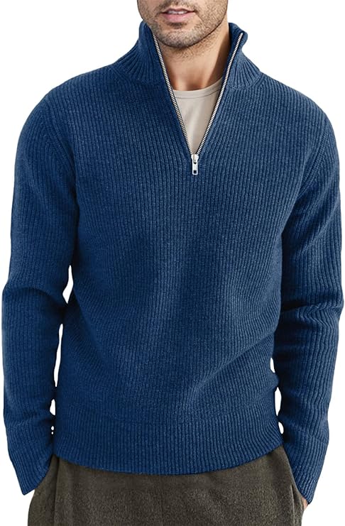 Stilren Dragkedja Tröja för Herr (italian Design)