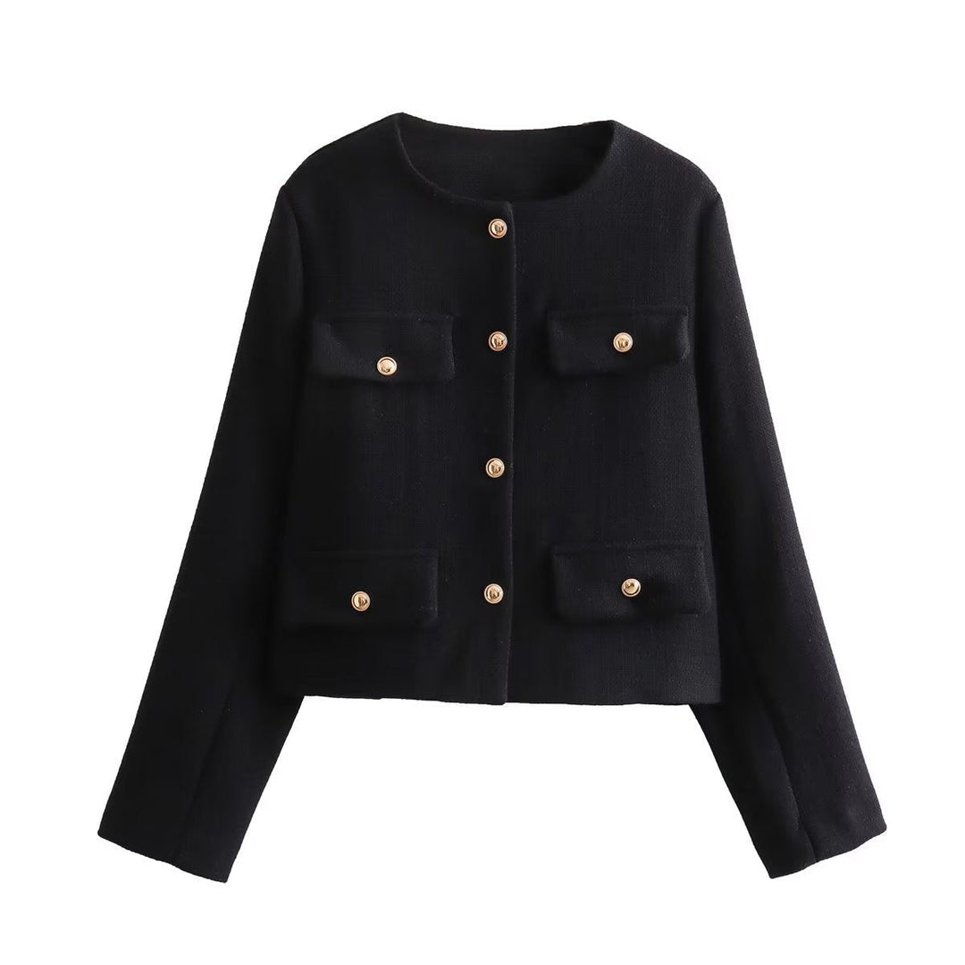 | Neck Enfärgad Single-Breasted Jacka
