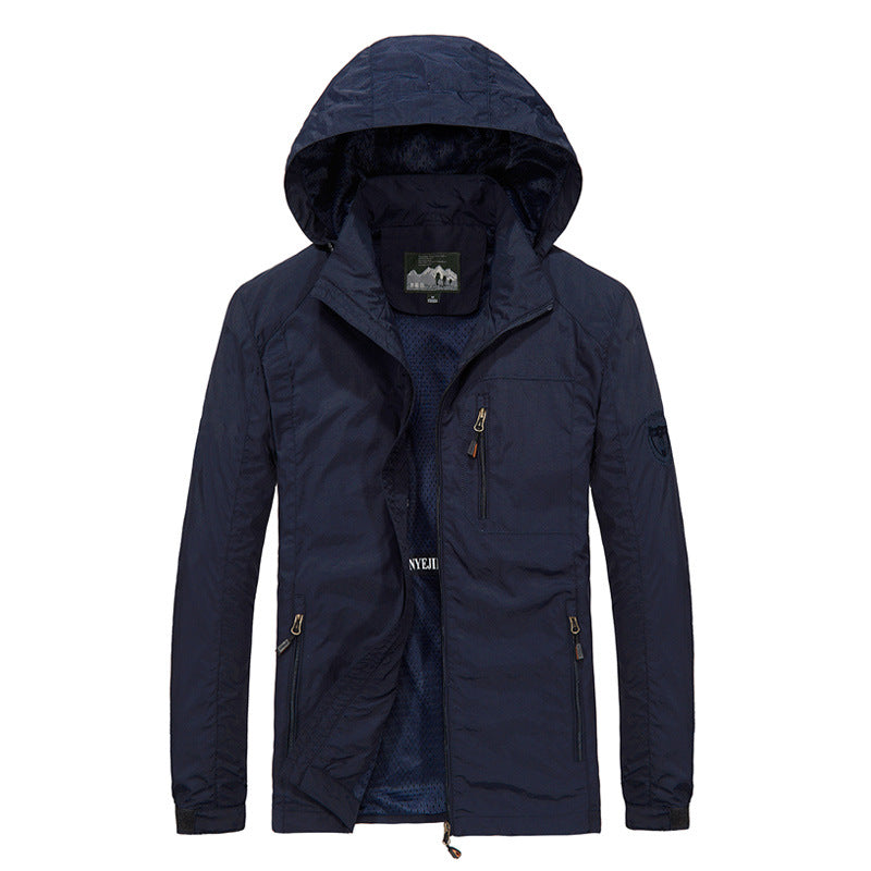 Herr ventilerande softshell Hybrid Jacka med huva, Micro fleecefoder och Dragkedja bröstficka
