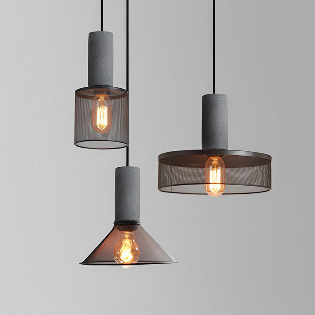 [Open-Box] Kreativa Metallnätade Svarta Industriella Stil Pendellampor Kandelaber