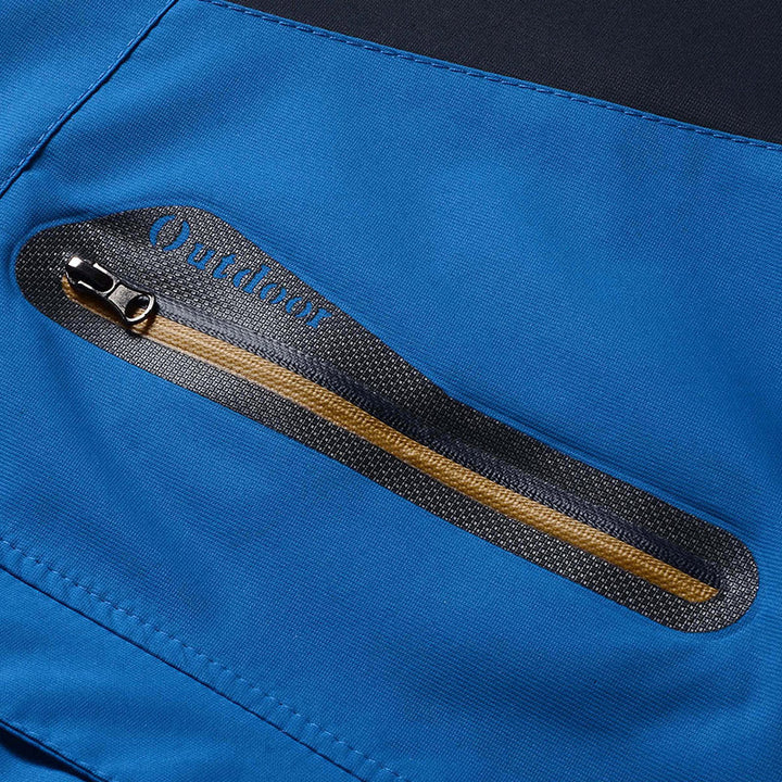 Herr Three-Layer Softshell Utomhus Jacka med Uttagbar Huva och Welded Sömmar