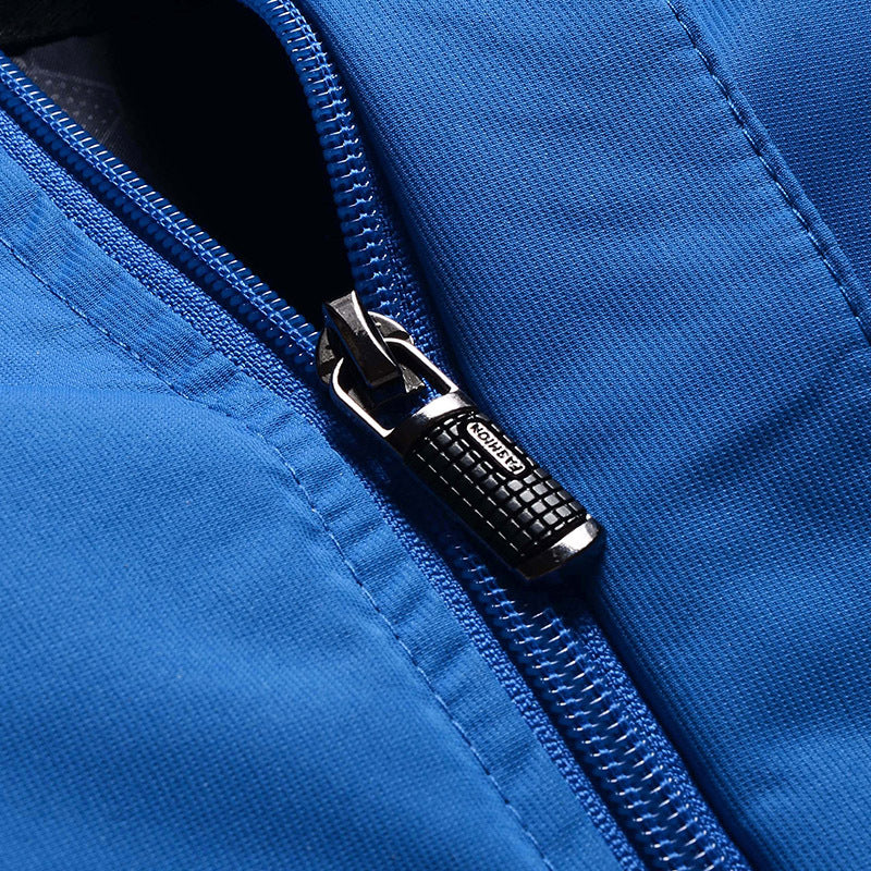 Herr Three-Layer Softshell Utomhus Jacka med Uttagbar Huva och Welded Sömmar