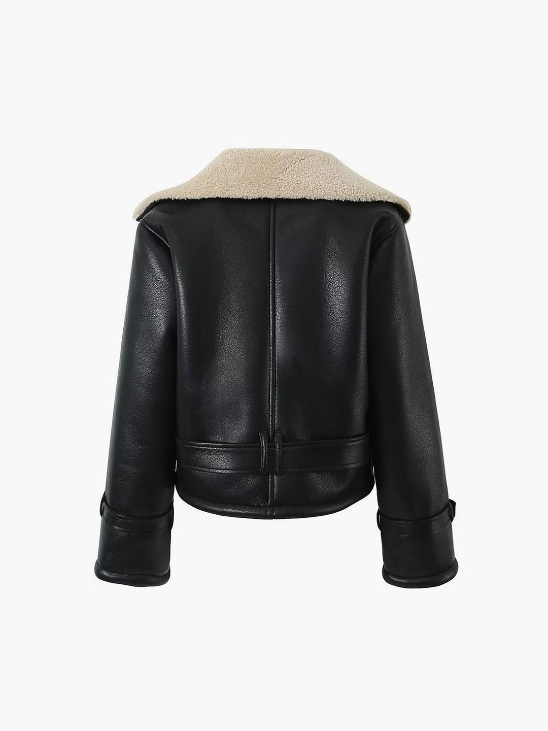 | Blessed Sherpa Lined Lambskin Flight Jacka