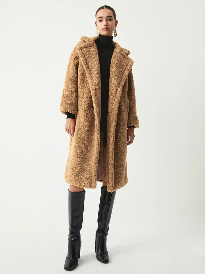 | Double Fickor Flurry Longline Fleece Jacka