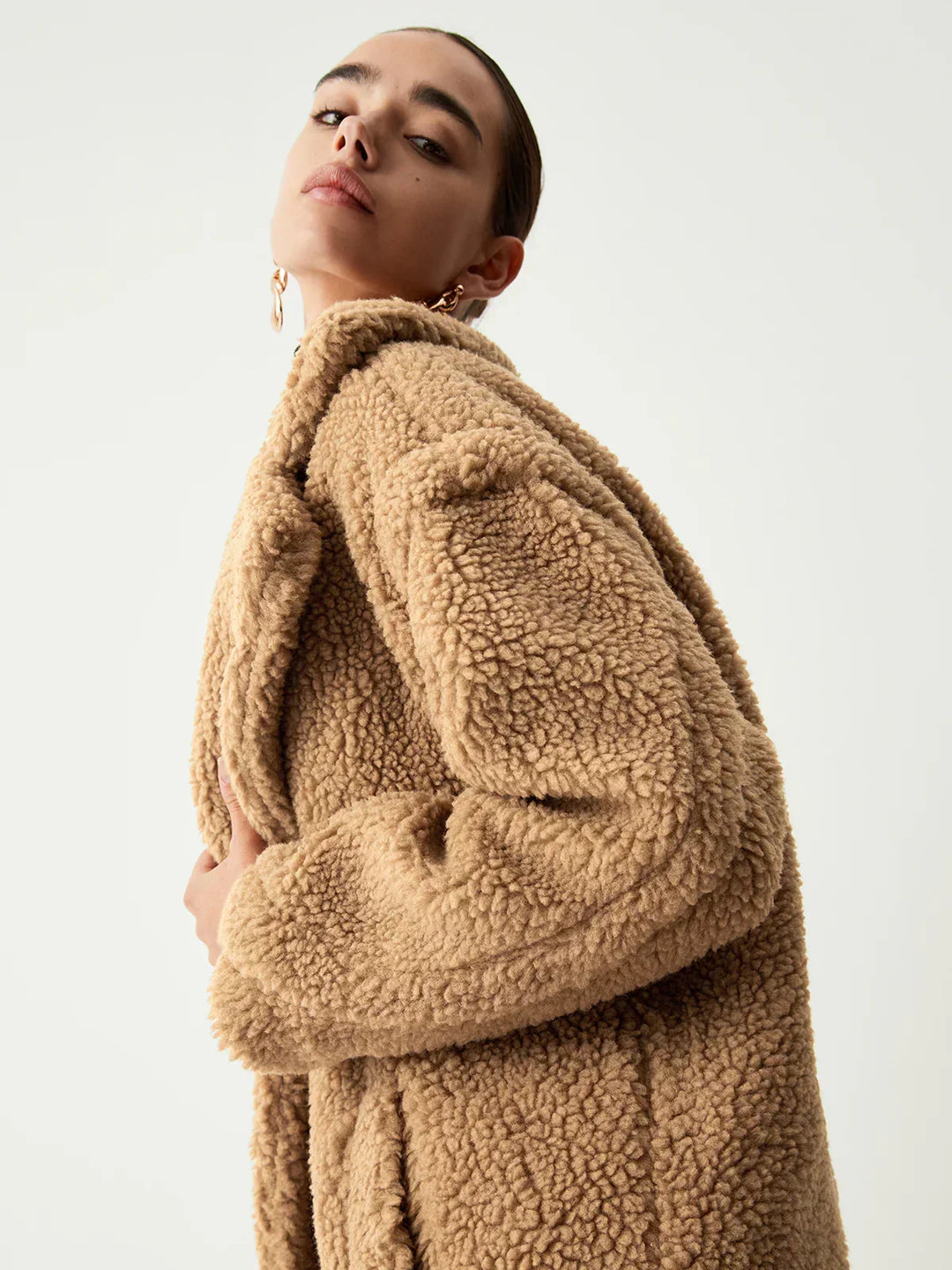| Double Fickor Flurry Longline Fleece Jacka