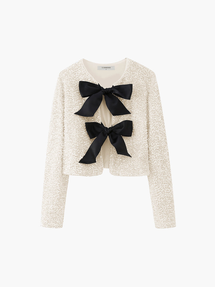 Sammet Bow Decor Jacka
