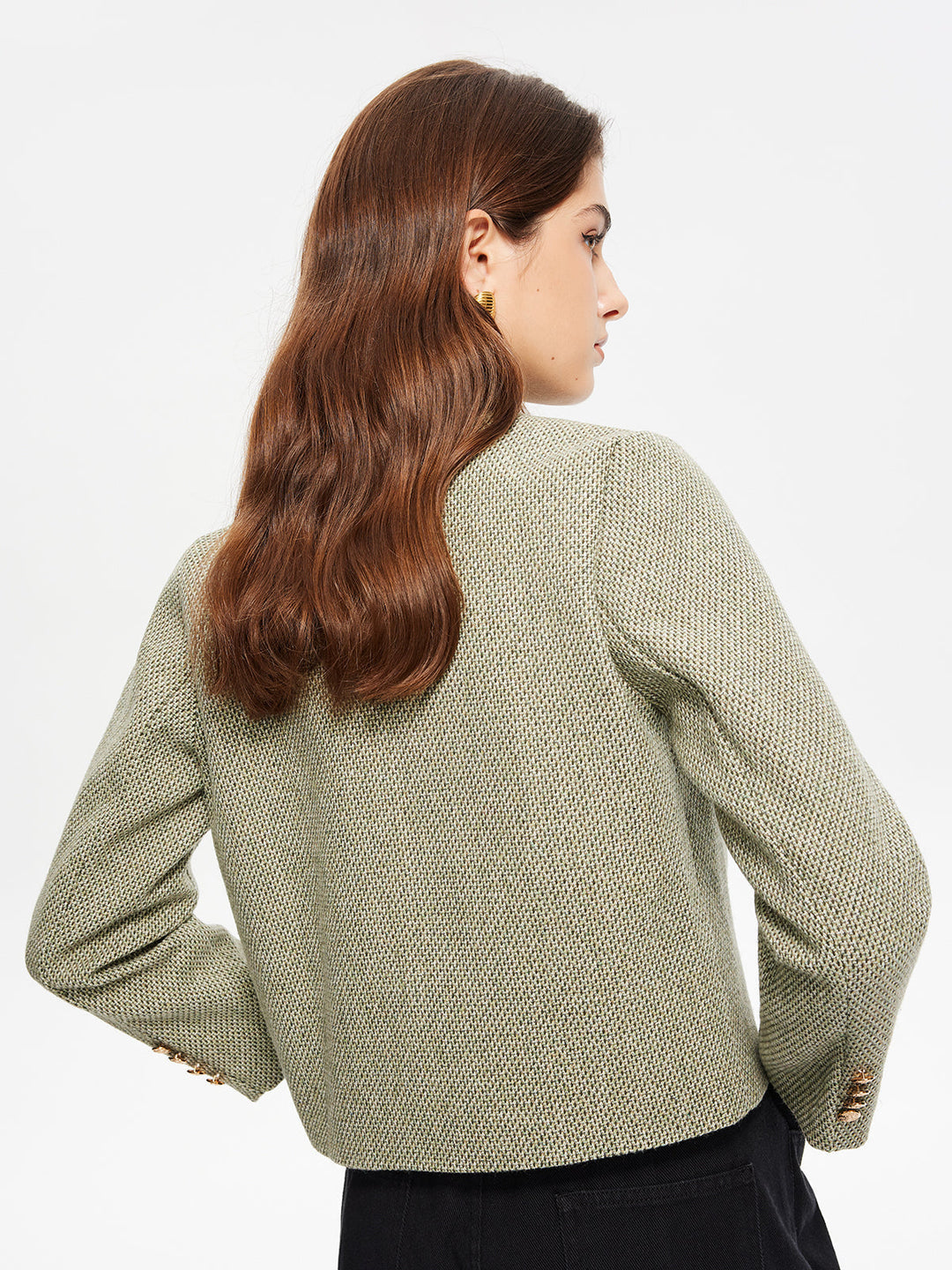 | Neck Fickor Tweed Jacka