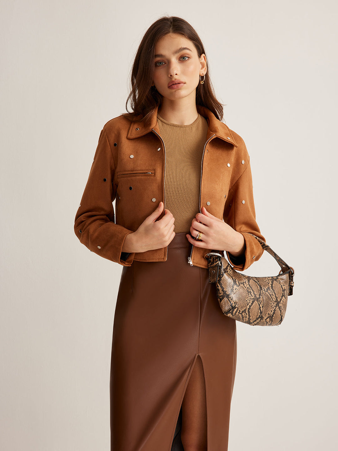 | Dragkedja Crop Jacka