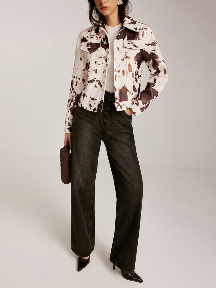 | Printed Tweed Kort Jacka