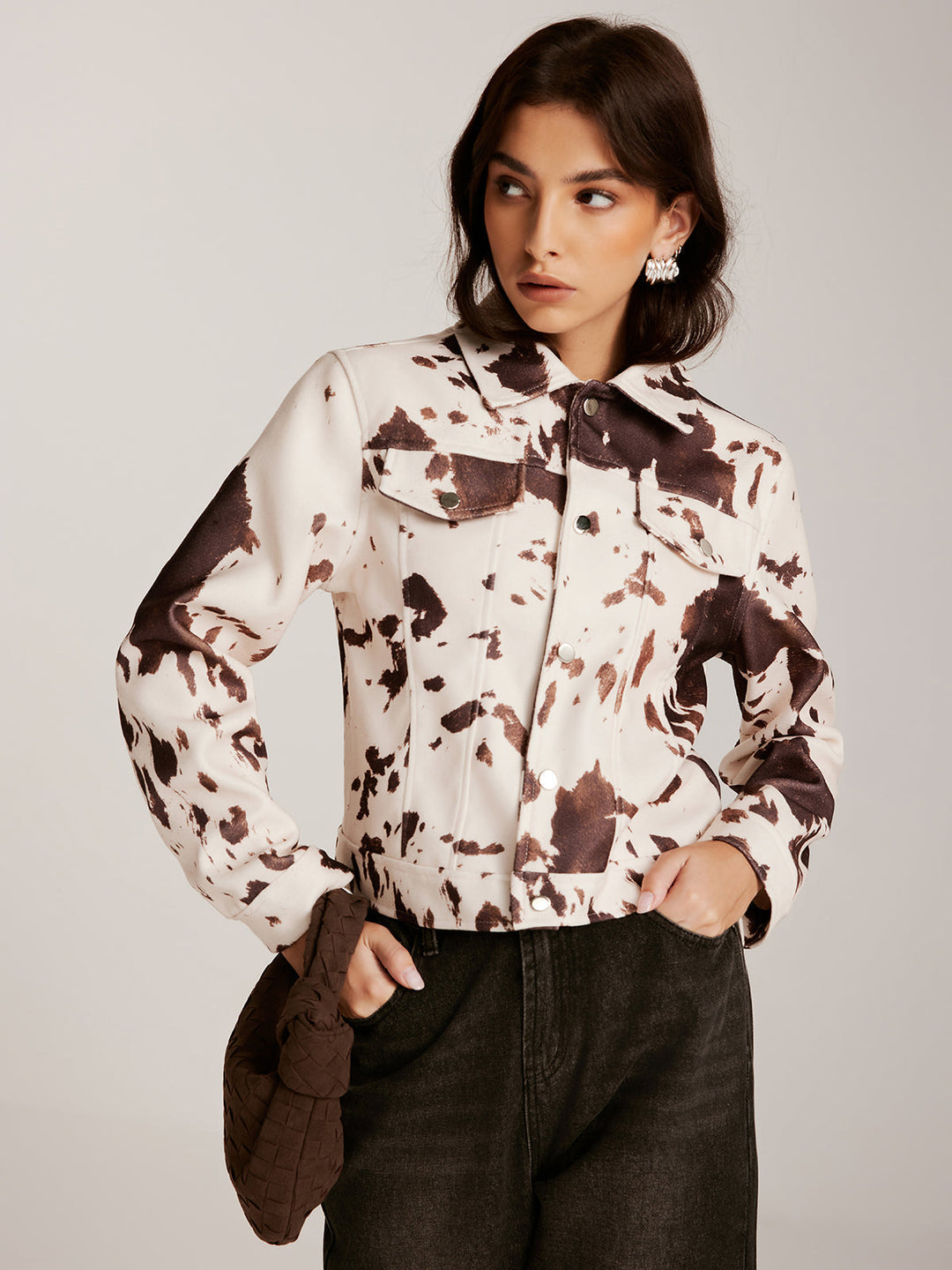 | Printed Tweed Kort Jacka