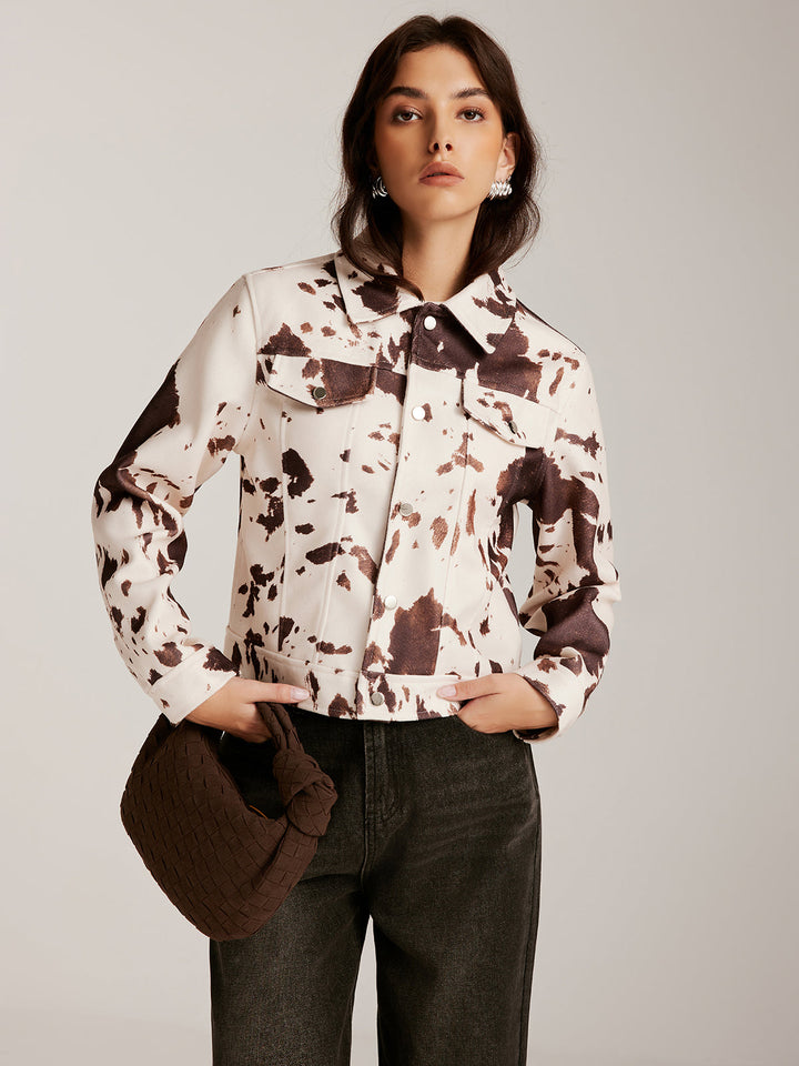 | Printed Tweed Kort Jacka