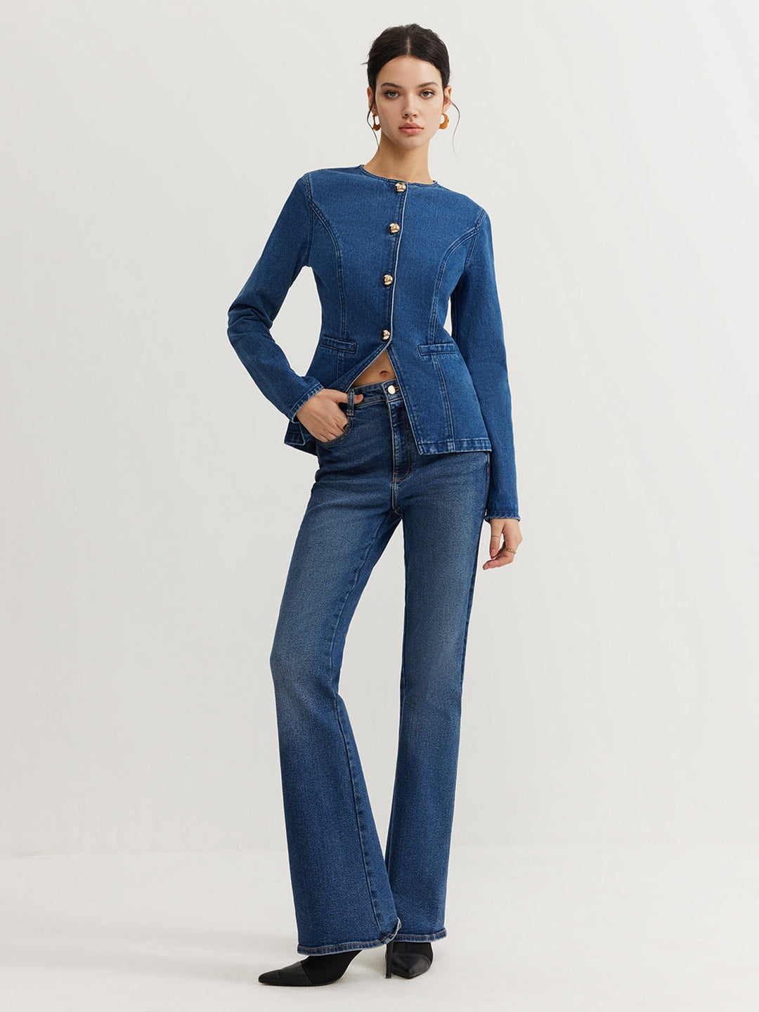 | Ner Denim Slim Jacka
