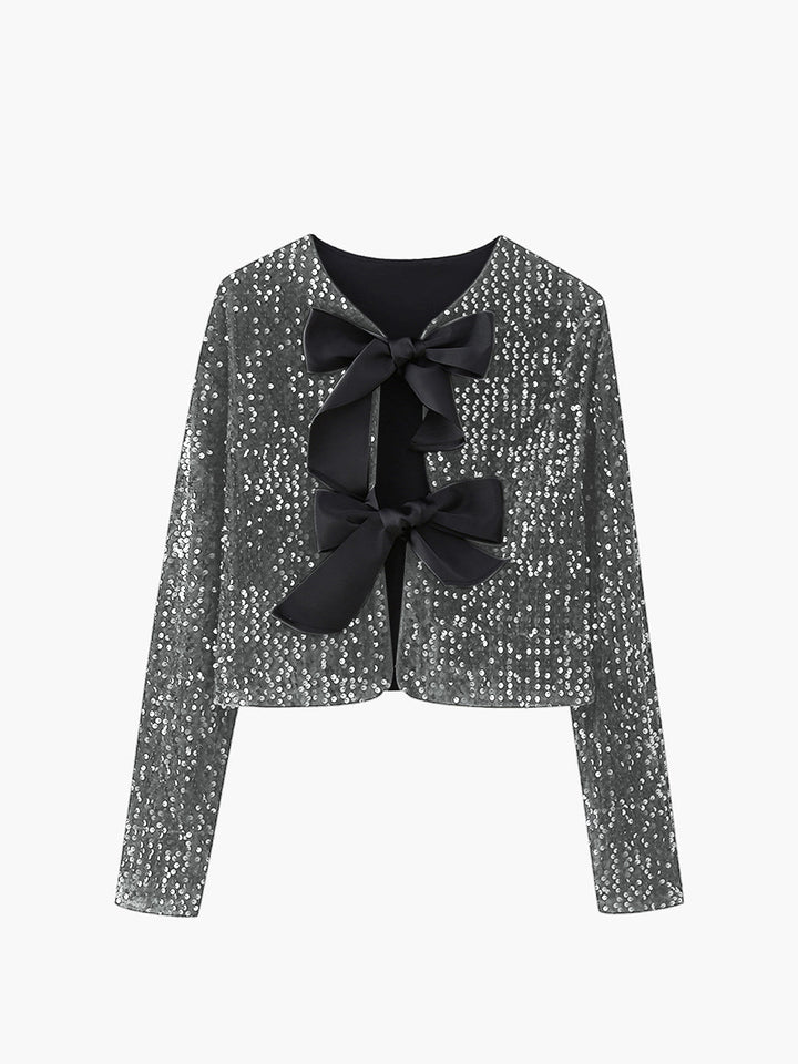 Sammet Bow Decor Jacka