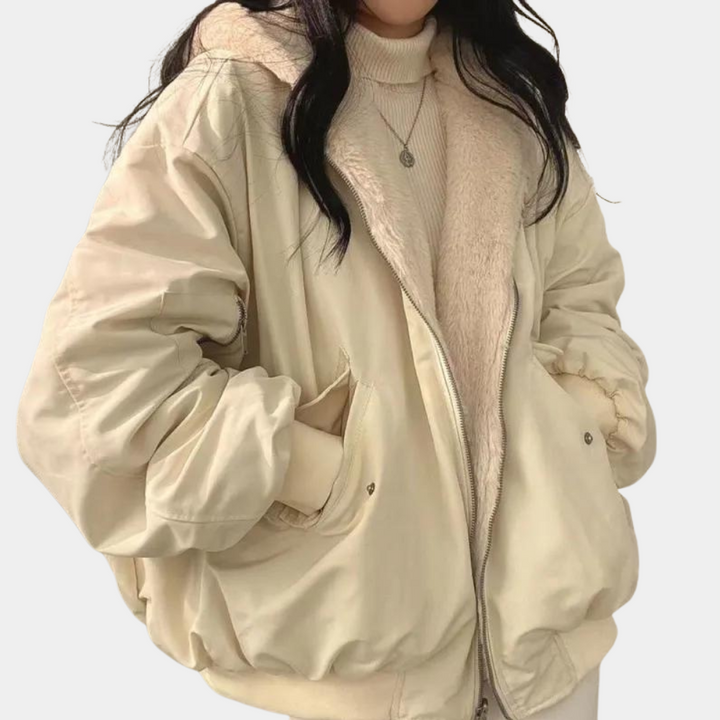 | bekväm oversize vinterjacka