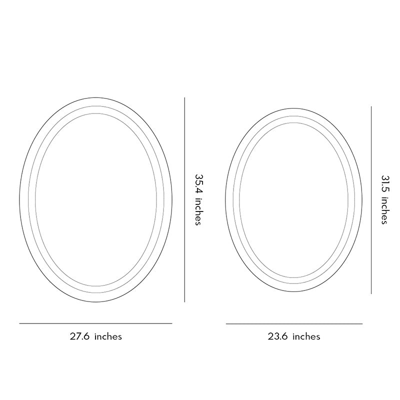 Badrumsspegel med belysning LED Oval Multifunktionell Lampa
