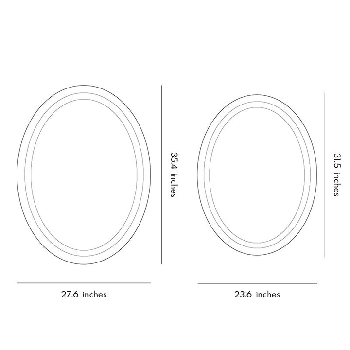 Badrumsspegel med belysning LED Oval Multifunktionell Lampa