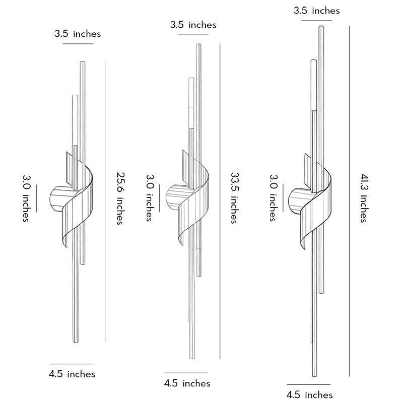 2 Lamp Linjär Vägglampa Italiensk Lyx Solid Koppar Ljus
