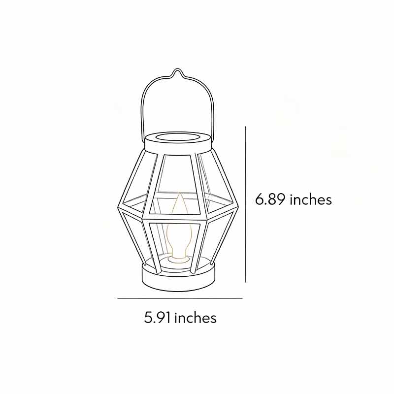 【2 ST】Bärbar Lantern Lampa Solenergi Järn Nät Metall Landskapsbelysning