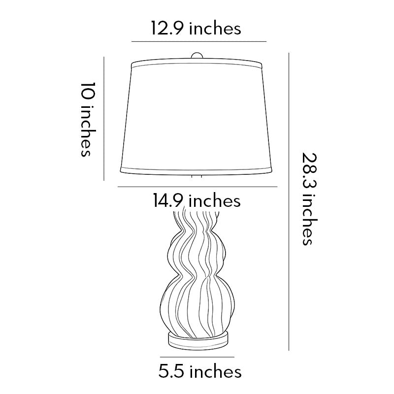 Gourd Bordslampa Amerikansk Minimalistisk Keramisk Accentlampa