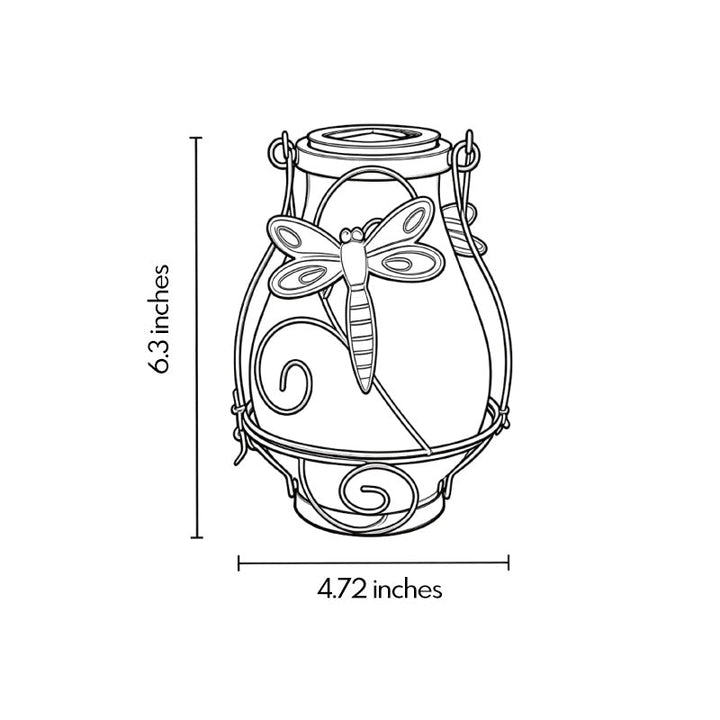 【4 PCS】Grå Utomhuslamphängande Flamma-Inspirerad Insektsljus
