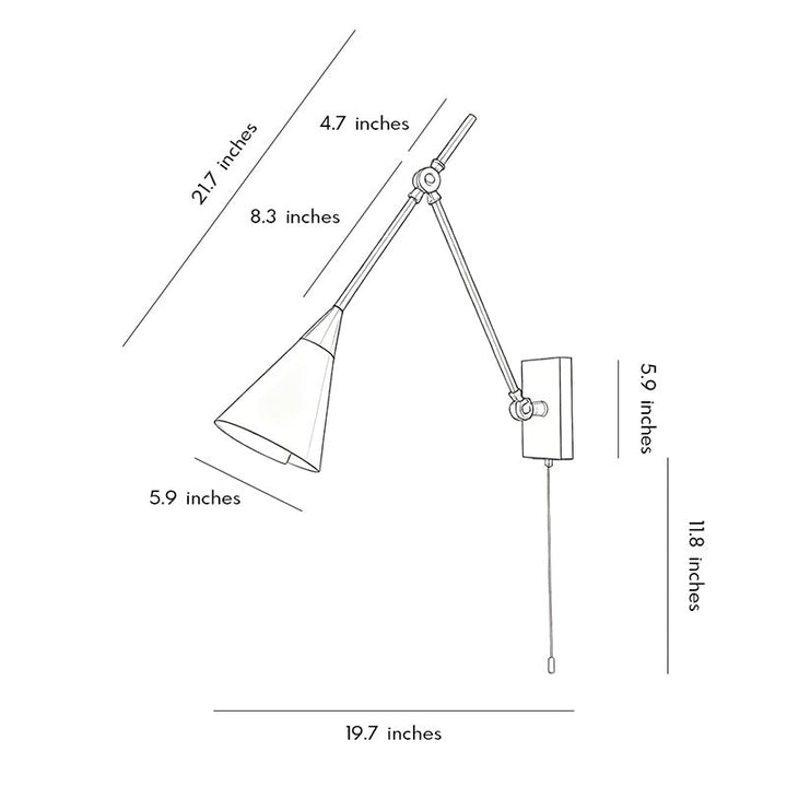 Svängarm Wall Sconces Amerikansk Stil Rotera Vägglampa
