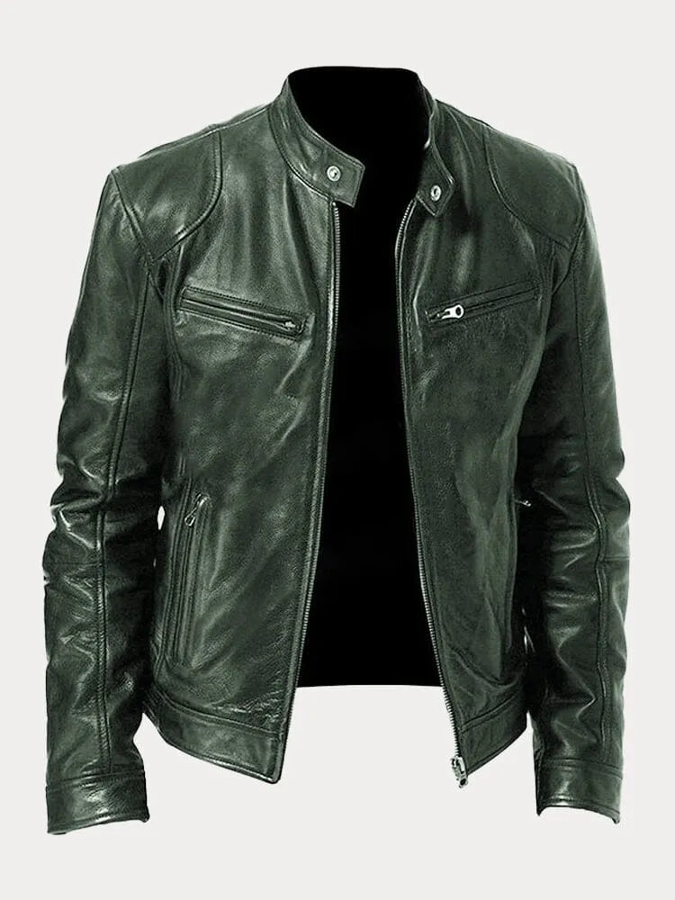 | Läder Jacka - Herr Mode