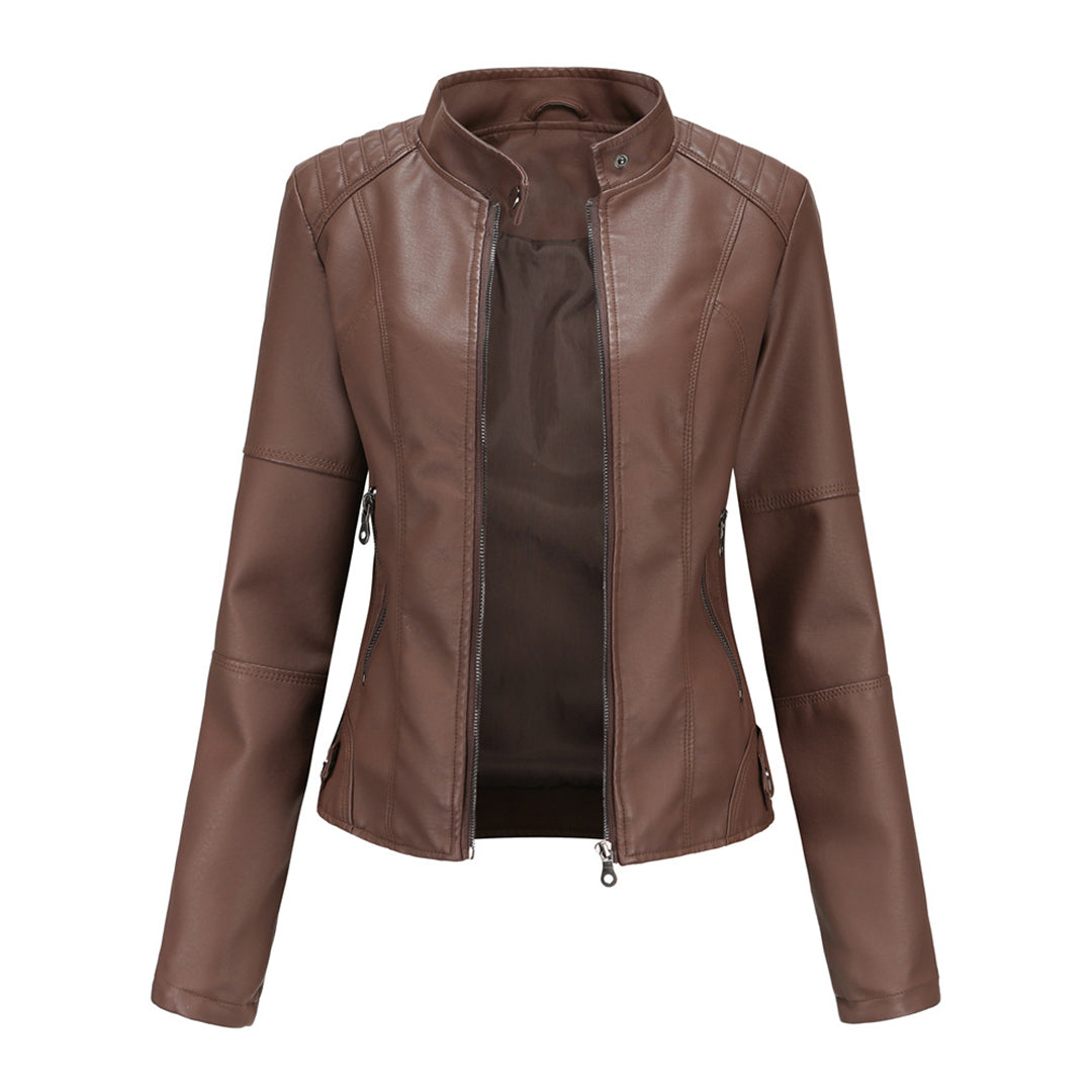 | Dam Vintage Läder Jacka