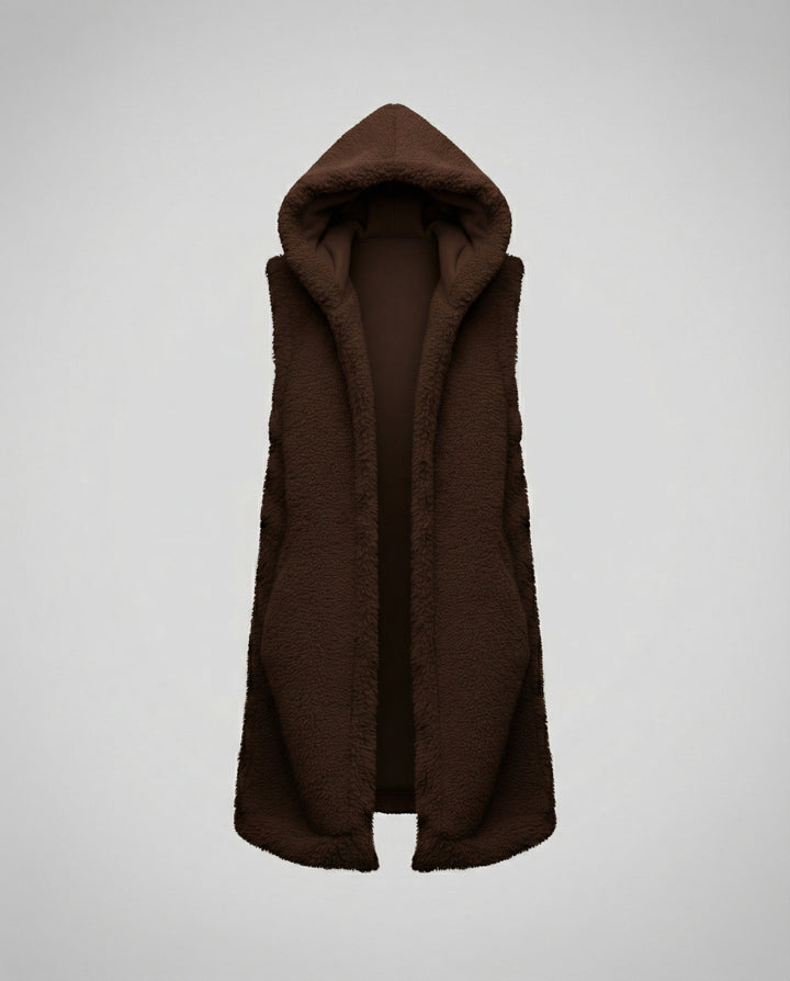 Cozy lambswool imitation väst dam