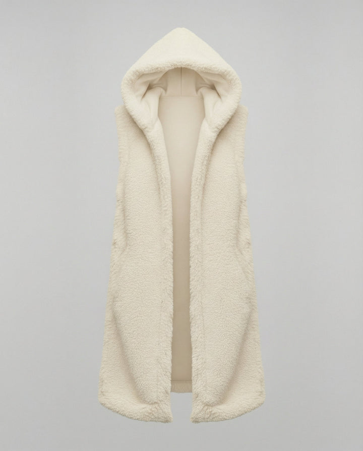 Cozy lambswool imitation väst dam