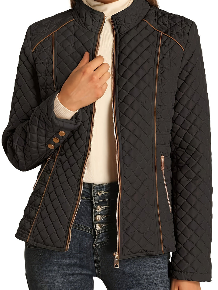 | Dam isolerad vinterjacka med Dragkedja och Luxurious Material
