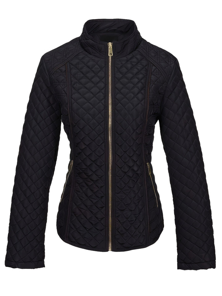 | Dam isolerad vinterjacka med Dragkedja och Luxurious Material