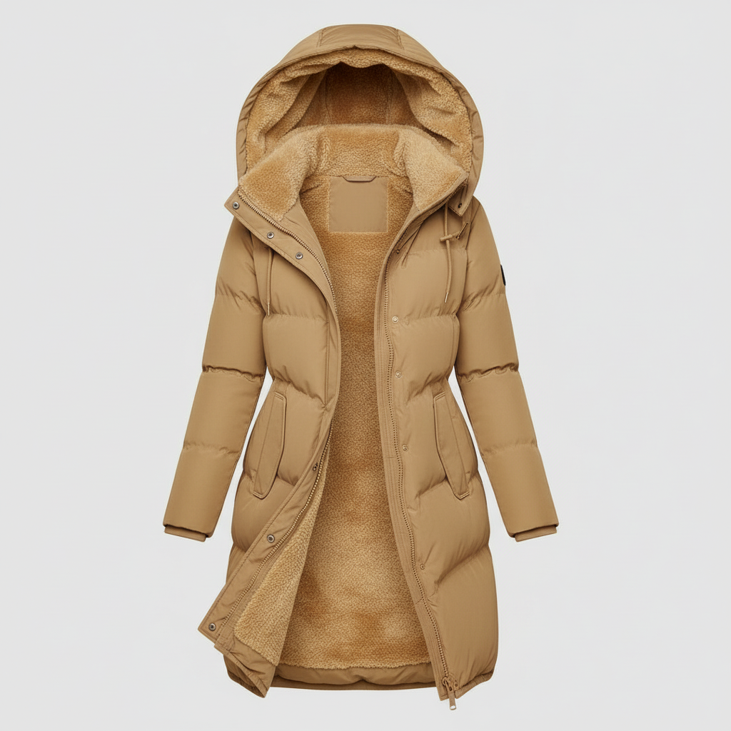 Luxurious Isolerad Jacka Dam Comfort Varm Jacka Bomull