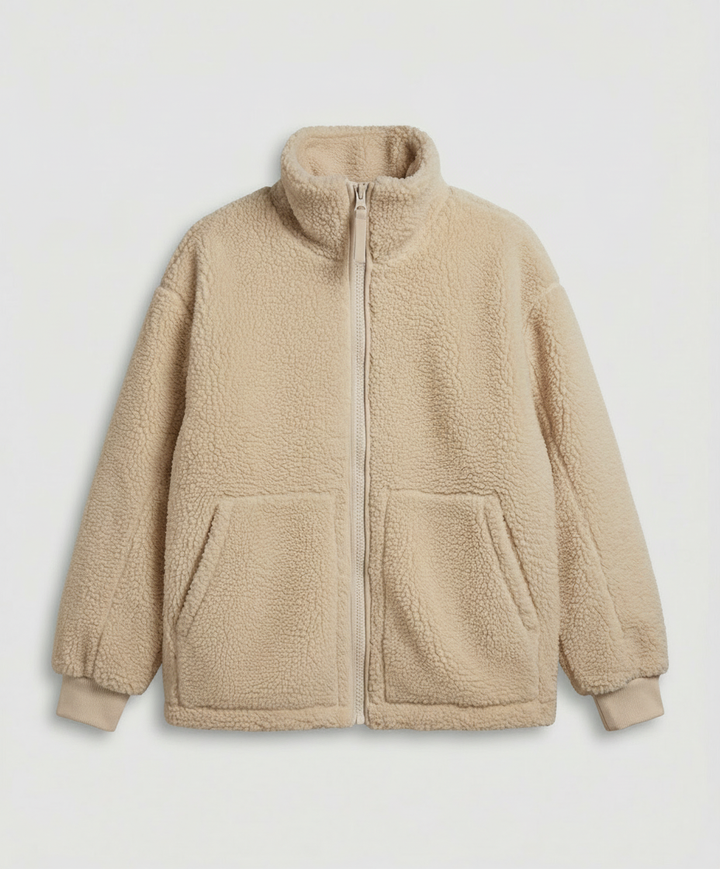 Dam oversized fleecejacka varm