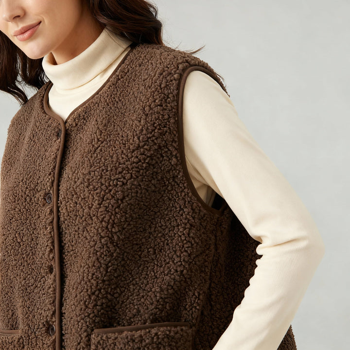 Vinter värm elegant Fleece väst Dam